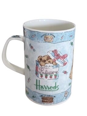 Harrods Knightsbridge England Bear & Sweets Bone China Mug Cup